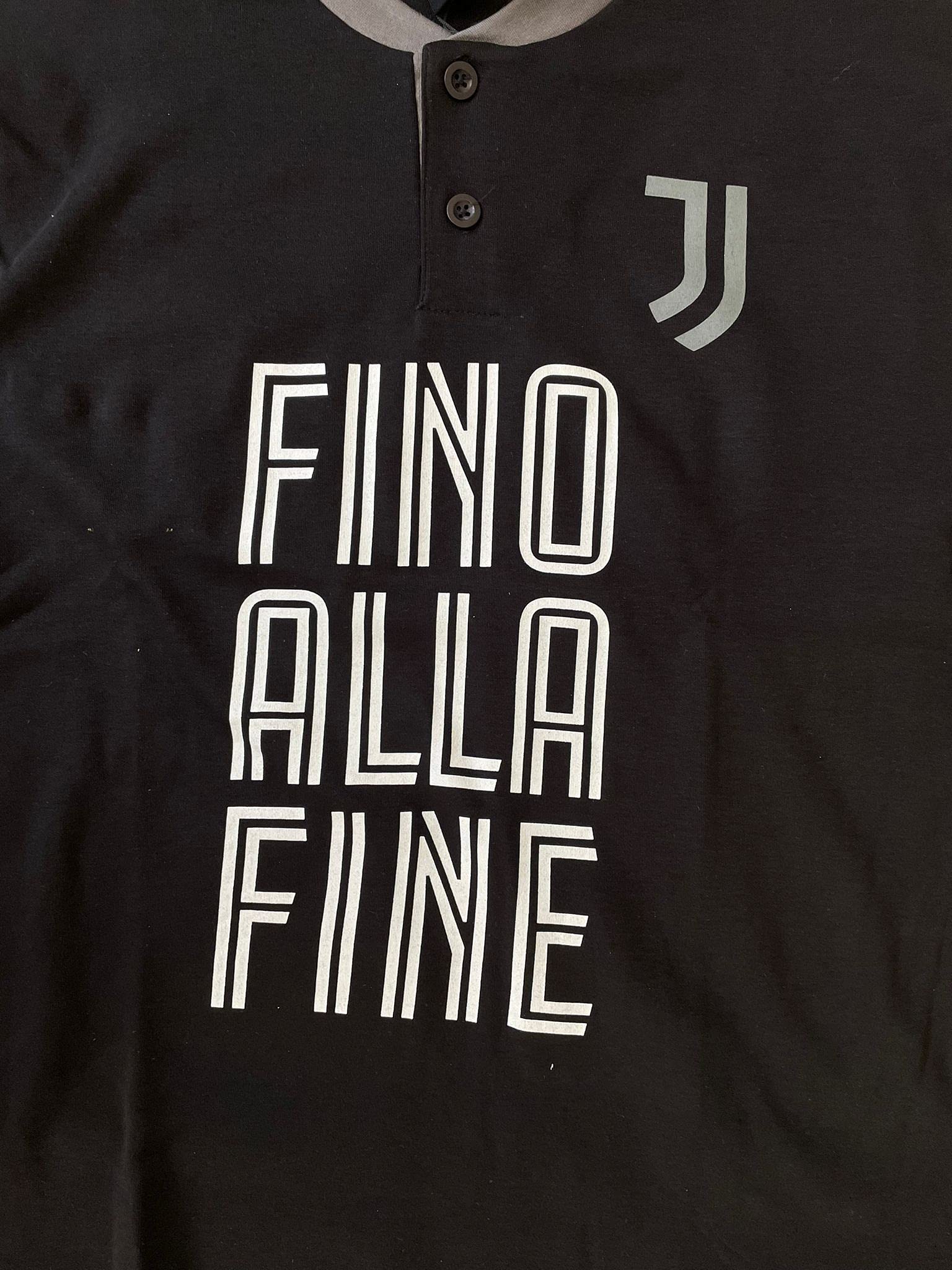 SICEM Pigiama Serafino Uomo Manica Lunga Cotone Interlock Art. JU14116 Fino alla Fine Bianconeri - Home Shopping Italia 