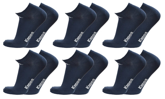 Kappa 6 paia calzini fantasmini invisibili sneakers in cotone modello unisex vari assortimenti.