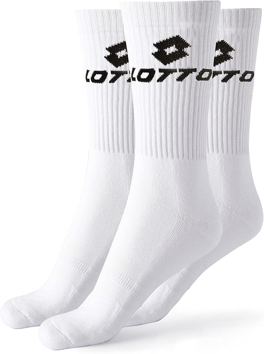 Lotto 12 Paia Calzini Tennis Uomo/Donna in Morbido Cotone traspirante, Certificati OEKO-TEX, Bianco, 43-46
