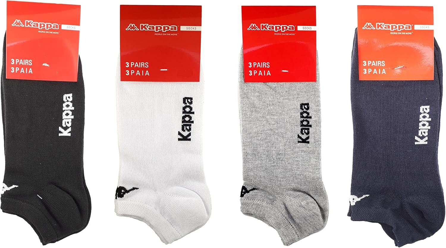 Kappa 6 Paia Calzini Fantasmini in cotone Unisex