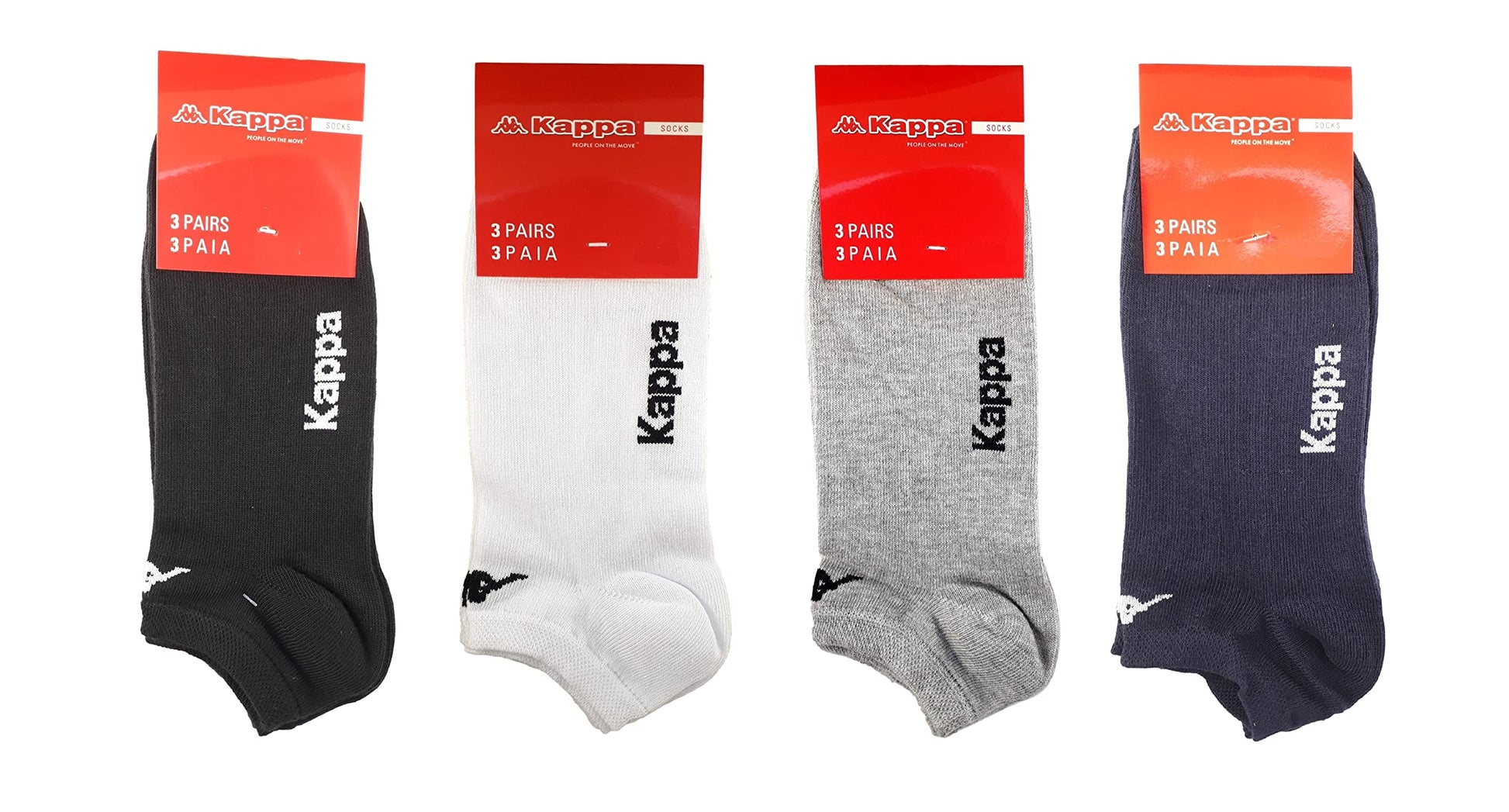 Kappa 6 paia calzini, calzini fantasmini invisibili,calzini sneakers in cotone,modello unisex, vari assortimenti - Home Shopping Italia 