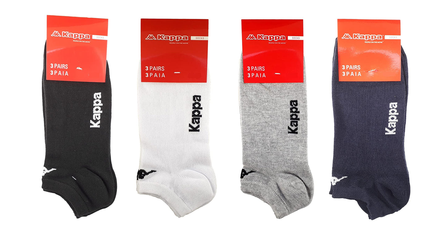 Kappa 6 paia calzini, calzini fantasmini invisibili,calzini sneakers in cotone,modello unisex, vari assortimenti - Home Shopping Italia 