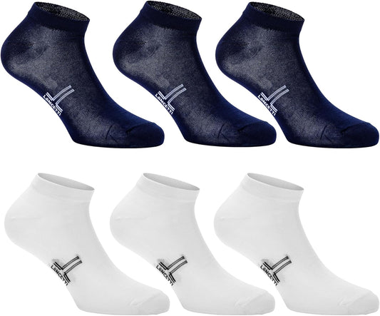 LANCETTI - 6 Paia Calzini Corti Sneaker per Uomo o Donna, Fantasmini in Cotone Filo di Scozia