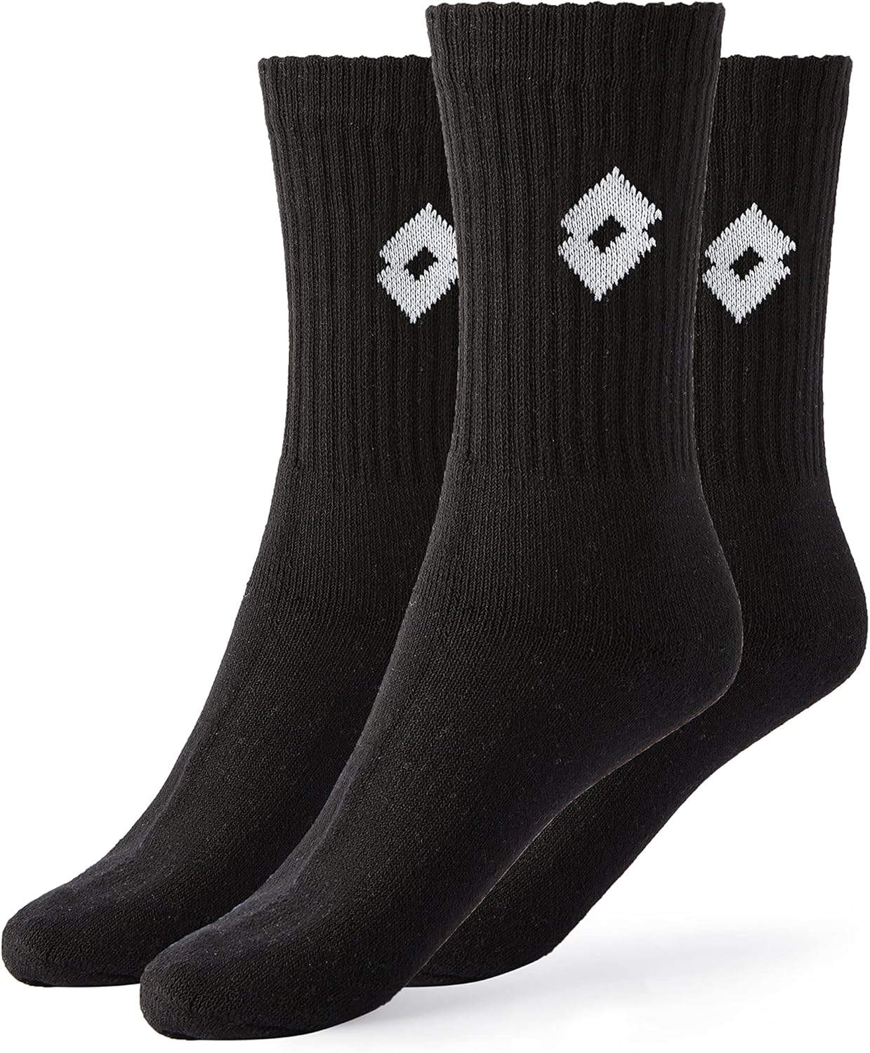 Lotto 12 Paia Calzini Tennis Uomo/Donna in Morbido Cotone traspirante, Certificati OEKO-TEX, Nero, 43-46